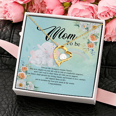 Congratulations Mom To Be Forever Love Pendant Necklace