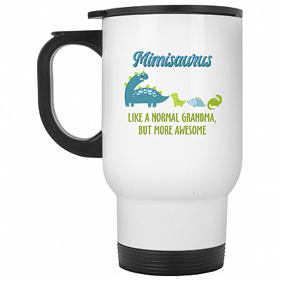 14 oz. White Travel Mug
