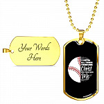 I Can Do All Thing Through Christ Who Strengthens Me Baseball Dog Tag Pendant Necklace - Dog Tag (Gold Plated)