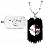 I Can Do All Thing Through Christ Who Strengthens Me Baseball Dog Tag Pendant Necklace - Dog Tag (Silver)