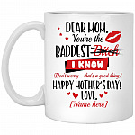 Personalized Dear Mom mug, White, 11 oz. White Mug