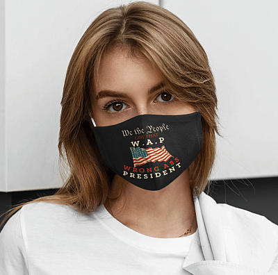 Alternative view of We the People Got that W-A-P Wrong Ass President Washable Reusable Custom Printed Cloth Face Mask Cover