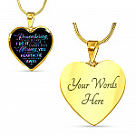 Remembering You Is Easy I Do It Every Day Missing You Is The Heartache That Never Goes Away Heart Pendant Necklace - Heart Luxury Necklace (Gold Plated)