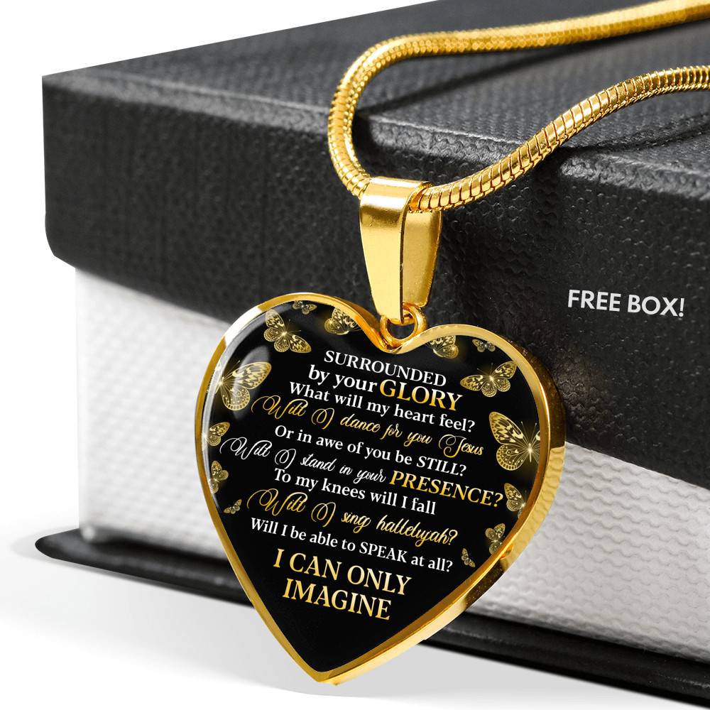 Surrounded By Your Glory What Will My Heart Feel Will I Dance For You Jesus Heart Pendant Necklace - Heart Luxury Necklace (Gold Plated) Surrounded By Your Glory What Will My Heart Feel Will I Dance For You Jesus Heart Pendant Necklace - Heart Luxury Necklace (Gold Plated)