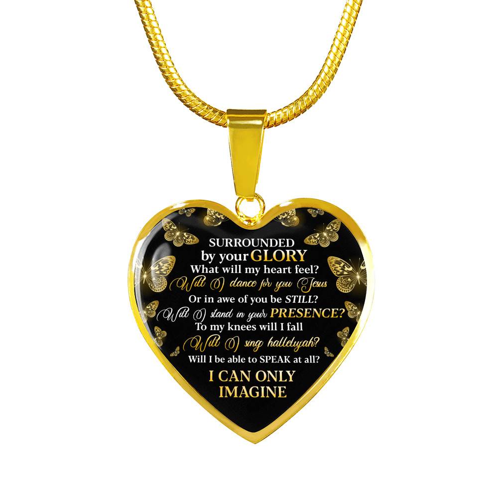 Surrounded By Your Glory What Will My Heart Feel Will I Dance For You Jesus Heart Pendant Necklace - Heart Luxury Necklace (Gold Plated) Surrounded By Your Glory What Will My Heart Feel Will I Dance For You Jesus Heart Pendant Necklace - Heart Luxury Necklace (Gold Plated)
