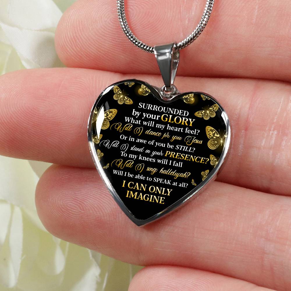 Surrounded By Your Glory What Will My Heart Feel Will I Dance For You Jesus Heart Pendant Necklace - Heart Luxury Necklace (Silver) Surrounded By Your Glory What Will My Heart Feel Will I Dance For You Jesus Heart Pendant Necklace - Heart Luxury Necklace (Silver)
