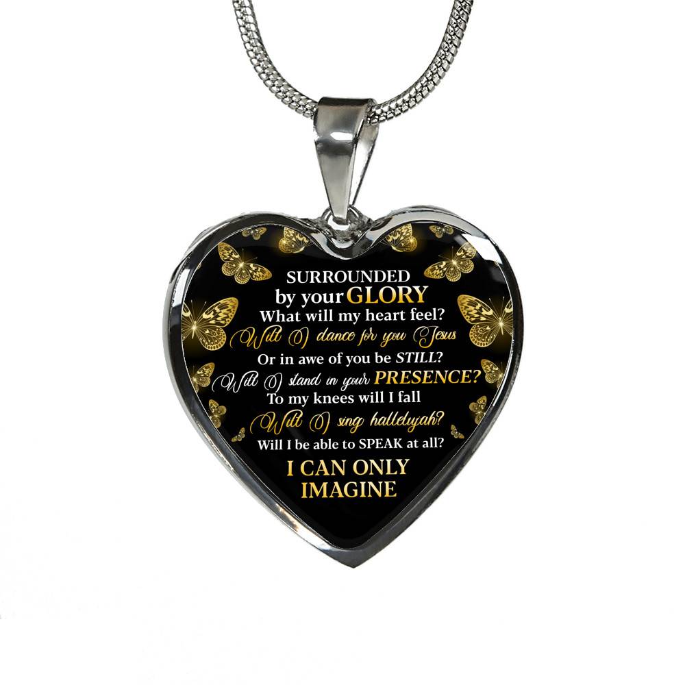 Surrounded By Your Glory What Will My Heart Feel Will I Dance For You Jesus Heart Pendant Necklace - Heart Luxury Necklace (Silver) Surrounded By Your Glory What Will My Heart Feel Will I Dance For You Jesus Heart Pendant Necklace - Heart Luxury Necklace (Silver)