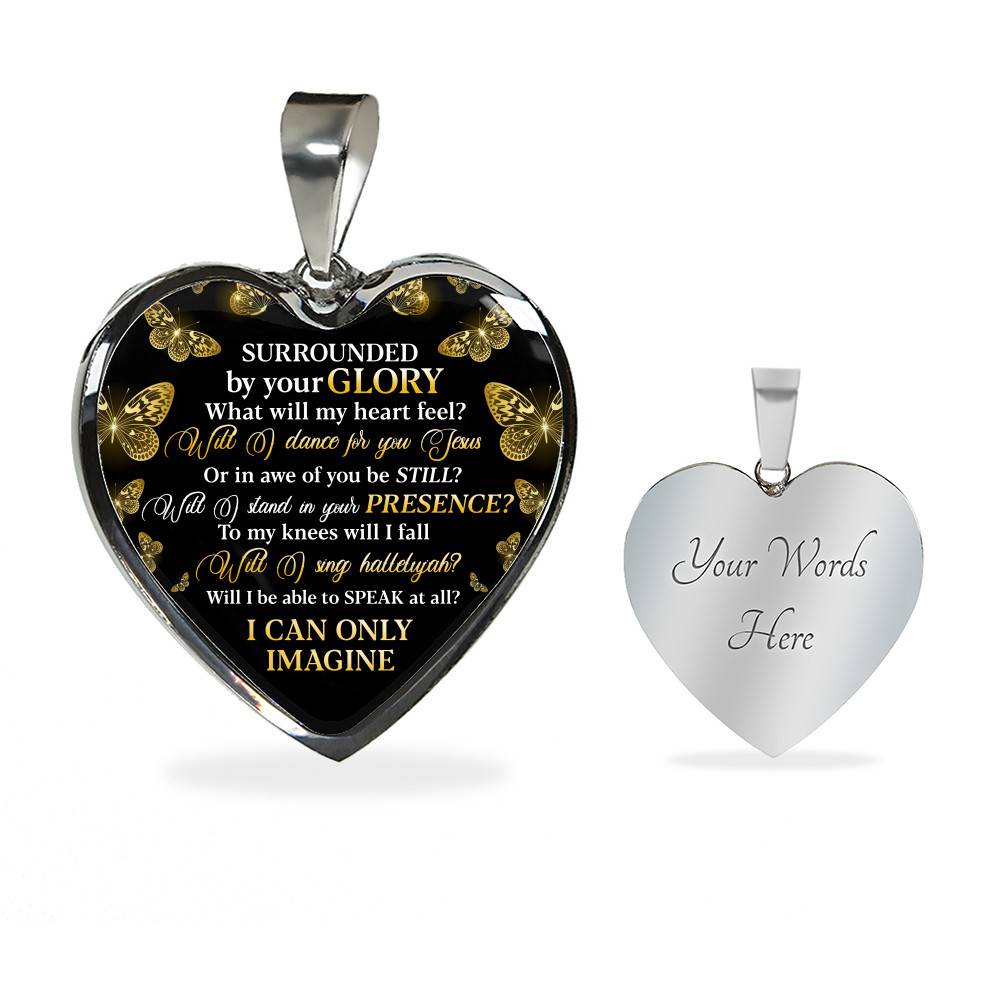Surrounded By Your Glory What Will My Heart Feel Will I Dance For You Jesus Heart Pendant Necklace - Heart Luxury Necklace (Silver) Surrounded By Your Glory What Will My Heart Feel Will I Dance For You Jesus Heart Pendant Necklace - Heart Luxury Necklace (Silver)