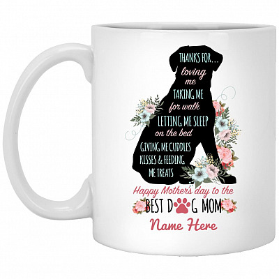 Personalized Dog, White, 11 oz. White Mug