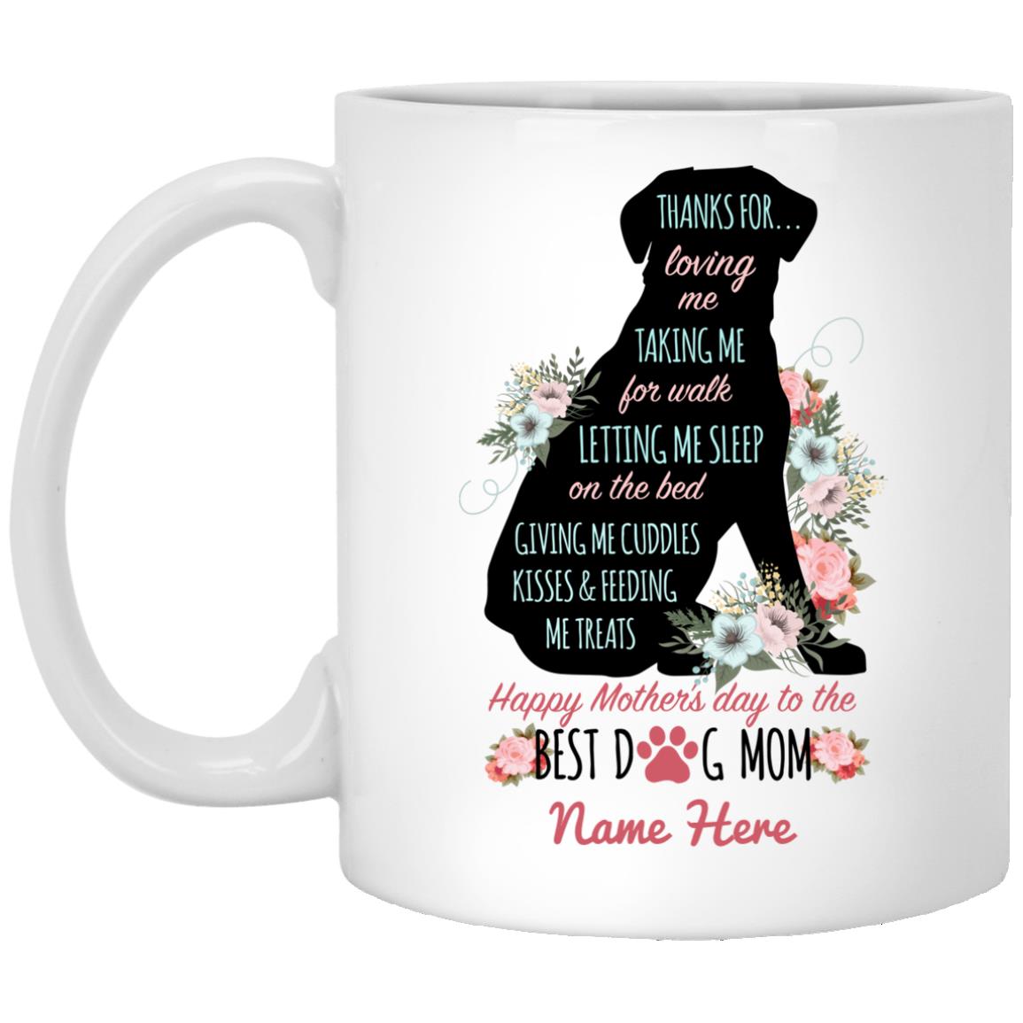 Personalized Dog, White, 11 oz. White Mug