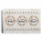 So Very Thankful Forever Grateful Unbelievably Blessed Framed Canvas Prints - Unframed Poster - Wall Art, White, 0.75'' Framed Canvas