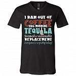 Tequila Tshirt, Black, V-Neck T-Shirt Tequila Tshirt, Black, V-Neck T-Shirt