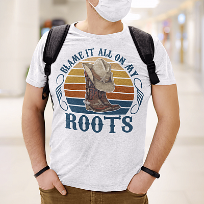 Alternative view of Vintage Blame It All on My Roots American Twill Cap - High-Profile Snapback Hat - Trucker Hat