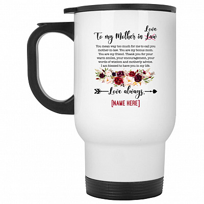 14 oz. White Travel Mug