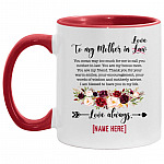 personalized accent mug, White/Red, 11 oz. Accent Mug