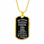 My Viking You Are My Favorite Viking You Are as Brave as Rag-nar Wise as Odin Dog Tag Pendant Necklace - Dog Tag (Gold Plated)