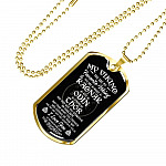 My Viking You Are My Favorite Viking You Are as Brave as Rag-nar Wise as Odin Dog Tag Pendant Necklace - Dog Tag (Gold Plated)