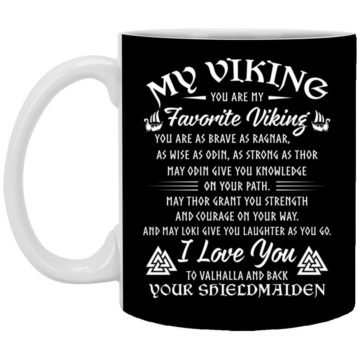 viking mug, Black, 11 oz. White Mug viking mug, Black, 11 oz. White Mug