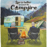 Personalized Life Is Better Around TBlanket, White, Cozy Plush Fleece Blanket - 50x60