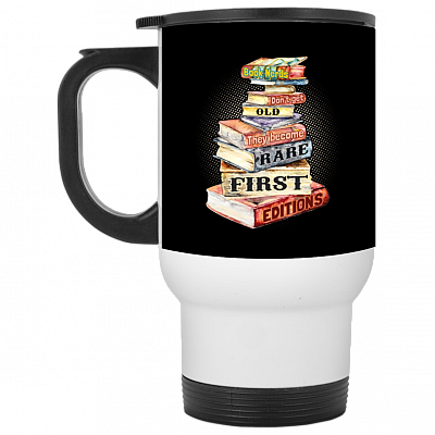 14 oz. White Travel Mug