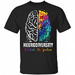 neurodiversity shirt, Black, Unisex T-Shirt