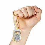 To My Viking I Know You're Tired You're Fed Up Keep Fighting Love Your Shieldmaiden Dog Tag Pendant Necklace - Dog Tag (Gold Plated)