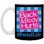 postal mug, Black, 11 oz. White Mug
