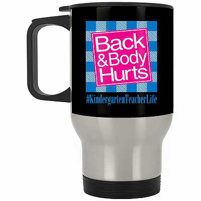 14 oz. Silver Travel Mug