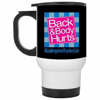 14 oz. White Travel Mug