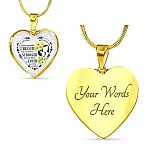 To My Daughter Always Remember You Are Braver Than You Believe Mama Loves You Heart Pendant Necklace - Heart Luxury Necklace (Gold Plated)