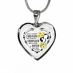 To My Daughter Always Remember You Are Braver Than You Believe Mama Loves You Heart Pendant Necklace - Heart Luxury Necklace (Silver)
