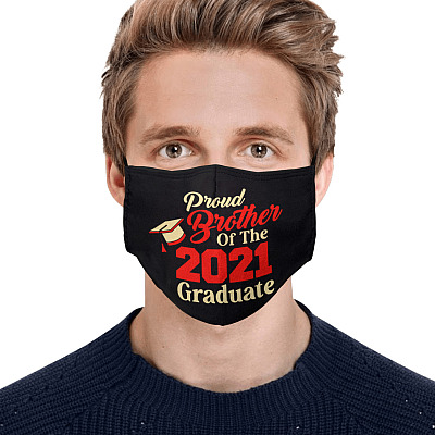 Alternative view of Proud Brother Of The 2021 Graduate Class Of 2021 Proud Senior Brother Washable Reusable Cloth Face Mask Cover