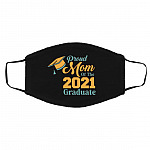 Proud Mom Of The 2021, Black, Cloth Face Cover – Medium/Large Proud Mom Of The 2021, Black, Cloth Face Cover – Medium/Large