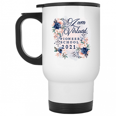 14 oz. White Travel Mug
