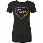 Mom Heart Words Tee, Vintage Black, Premium Ladies T-Shirt Mom Heart Words Tee, Vintage Black, Premium Ladies T-Shirt