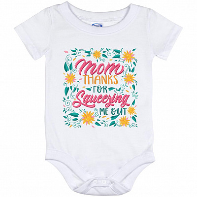 Squeezing Onesie, White, Baby Onesie - 12 Month