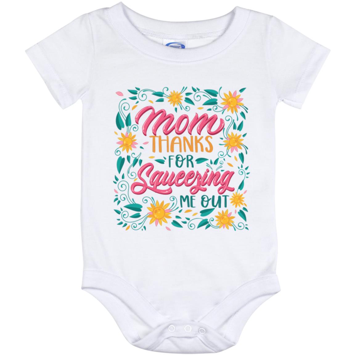 Squeezing Onesie, White, Baby Onesie - 12 Month