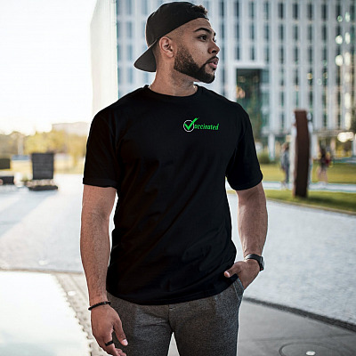 Alternative view of Vaccinated Left Chest T-Shirt