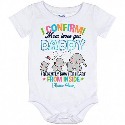 I confirm onesie, White, Baby Onesie - 12 Month