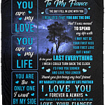 fiance blanket, White, Cozy Plush Fleece Blanket - 50x60