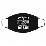 Traitor Joe's Where Everything Is for Sale Washable Reusable Face Mask - Anti Biden Mask, White, Cloth Face Cover – Medium/Large Traitor Joe's Where Everything Is for Sale Washable Reusable Face Mask - Anti Biden Mask, White, Cloth Face Cover – Medium/Large