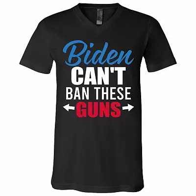 biden T, Black, V-Neck T-Shirt