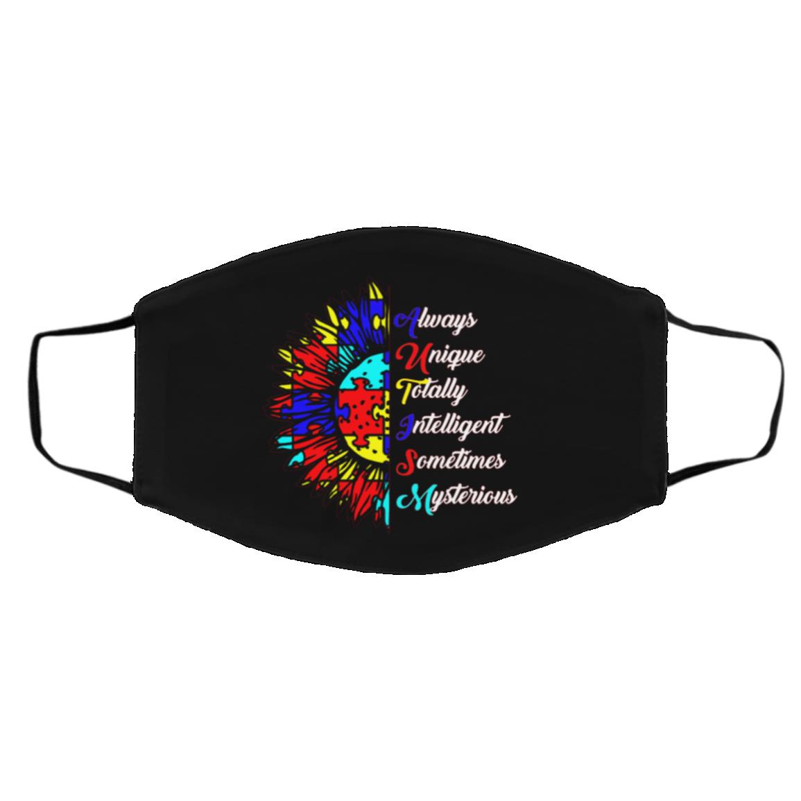 autism mask, Black, Cloth Face Cover – Medium/Large