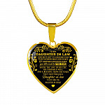 To My Daughter In Law I Did Not Get To Choose You That Honor Was Our Son's Heart Pendant Necklace - Heart Luxury Necklace (Gold Plated)
