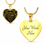 To My Daughter In Law I Did Not Get To Choose You That Honor Was Our Son's Heart Pendant Necklace - Heart Luxury Necklace (Gold Plated)