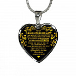 To My Daughter In Law I Did Not Get To Choose You That Honor Was Our Son's Heart Pendant Necklace - Heart Luxury Necklace (Silver)