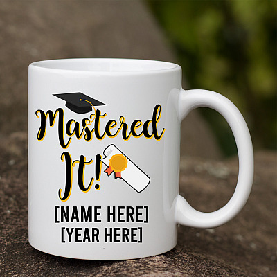 Alternative view of Personalized Mastered It Class of 2021 Graduate Cap Coffee Mug - Beer Stein - Water Bottle - Color Changing Mug