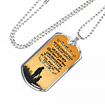 Mom To My Son Never Forget that I Love You Life Is Filled with Hard Times Dog Tag Pendant Necklace - Dog Tag (Silver)