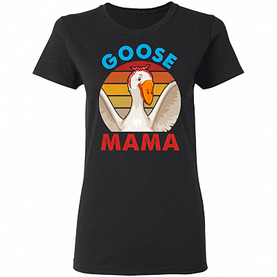 Mama Goose Ladies T-Shirt - Premium Ladies Triblend Dolman Sleeve Shirt, Black, Ladies T-Shirt