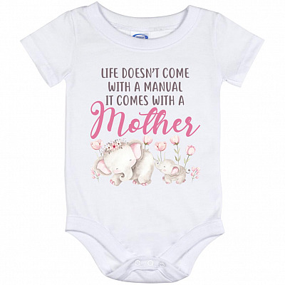 mother onesie, White, Baby Onesie - 12 Month